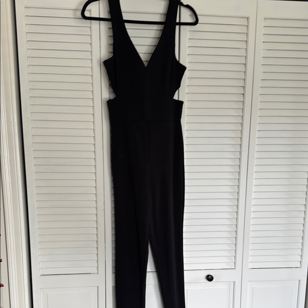 Elegant Black Cut Out Jumpsuit